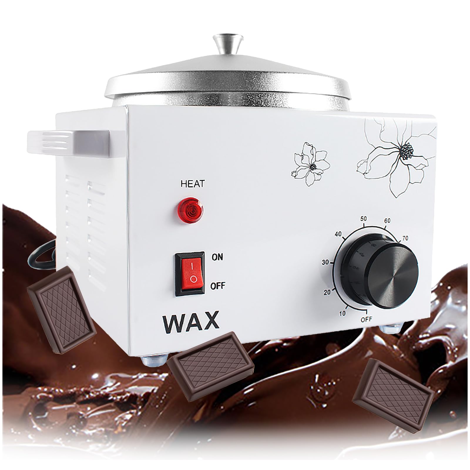 Tempéreuse à Chocolat 100 W, température réglable de 0 à 80 °C, pour Faire Fondre Le Chocolat (gâteaux, Biscuits, Beignets, etc.).,