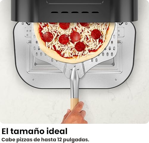 Miniatura 5 de CHEFMAN Horno de pizza para interiores Hace pizzas de 12 pulgadas en minutos, calienta hasta 800 F Máquina de pizza eléctrica para encimera con 5