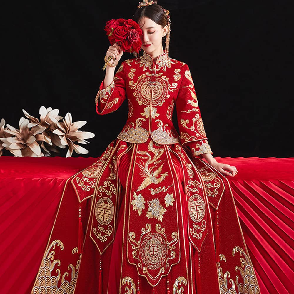 Amazon.co.jp: GHKJ 中国の花嫁チャイナドレス、結婚式のトースト 