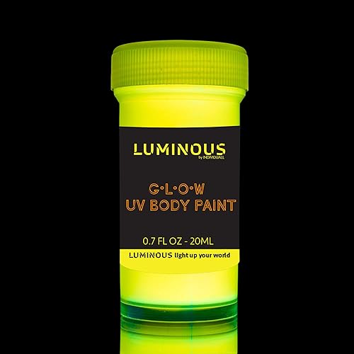 Miniatura 7 de LUMINOUS UV Body Paint - Juego de 8 botes de 0.7fl oz  0.7 fl oz  Maquillaje de neón claro negro  Bodypainting Neon Blacklight Bodypaint