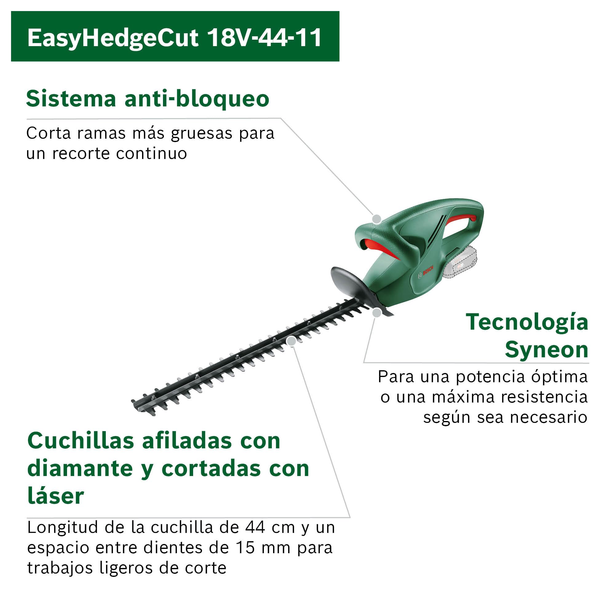 Bosch Cortasetos a batería EasyHedgeCut 18V-44-11
