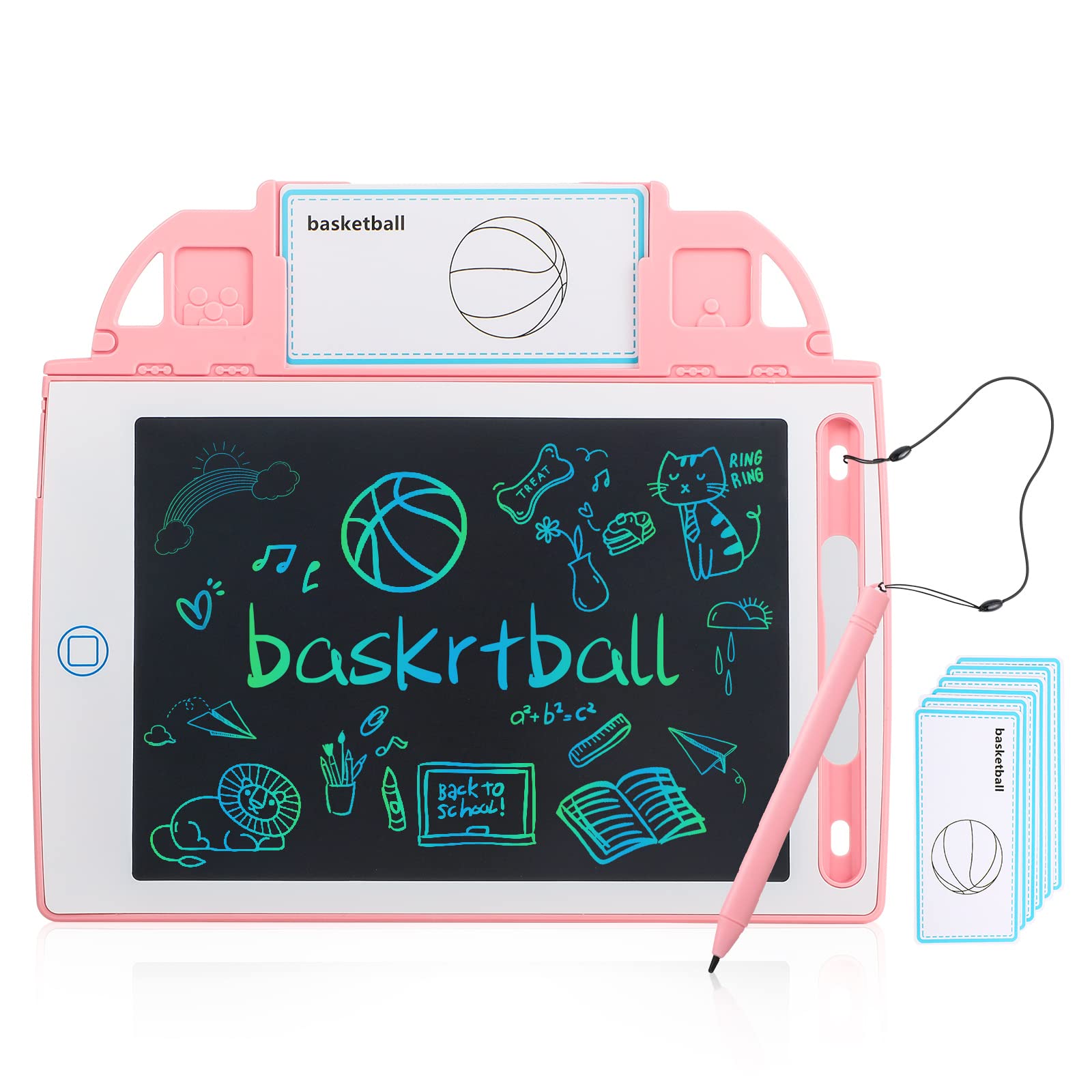 WSNDD LCD Writing Tablet, Insertable Card Doodle Board for Kids, 8.5 ...