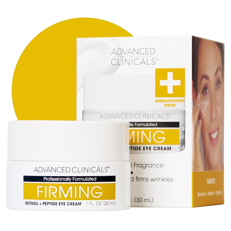 Creme para a região dos olhos Advanced Clinicals com retinol e peptídeos, 30 mL