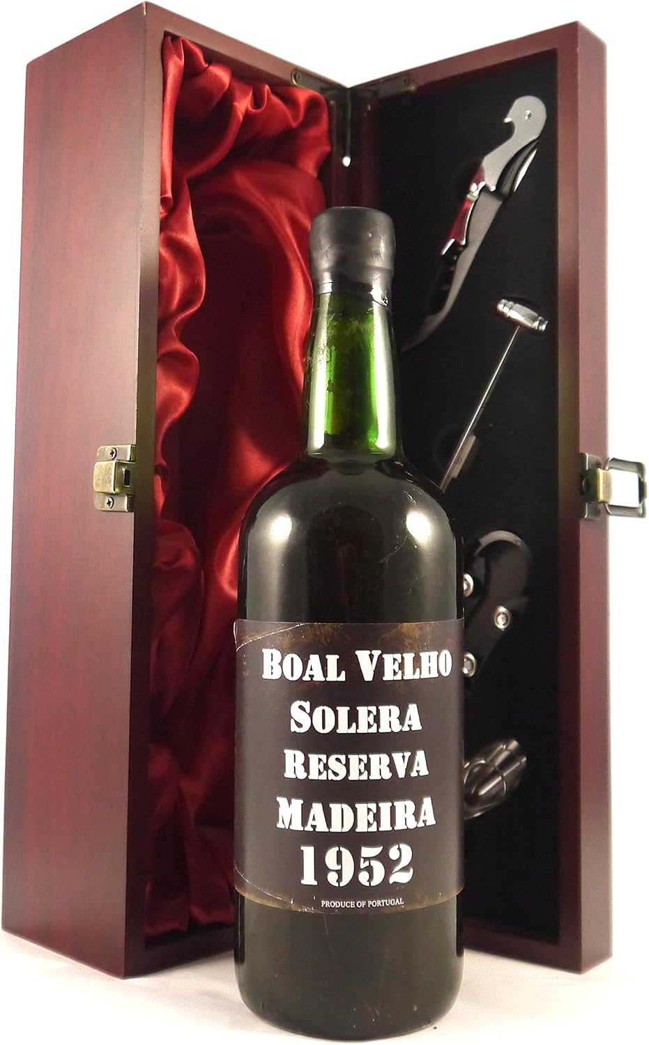 Boal Box Boal Velho Solera Reserva Madeira 1952 in a silk lined wooden box with ...