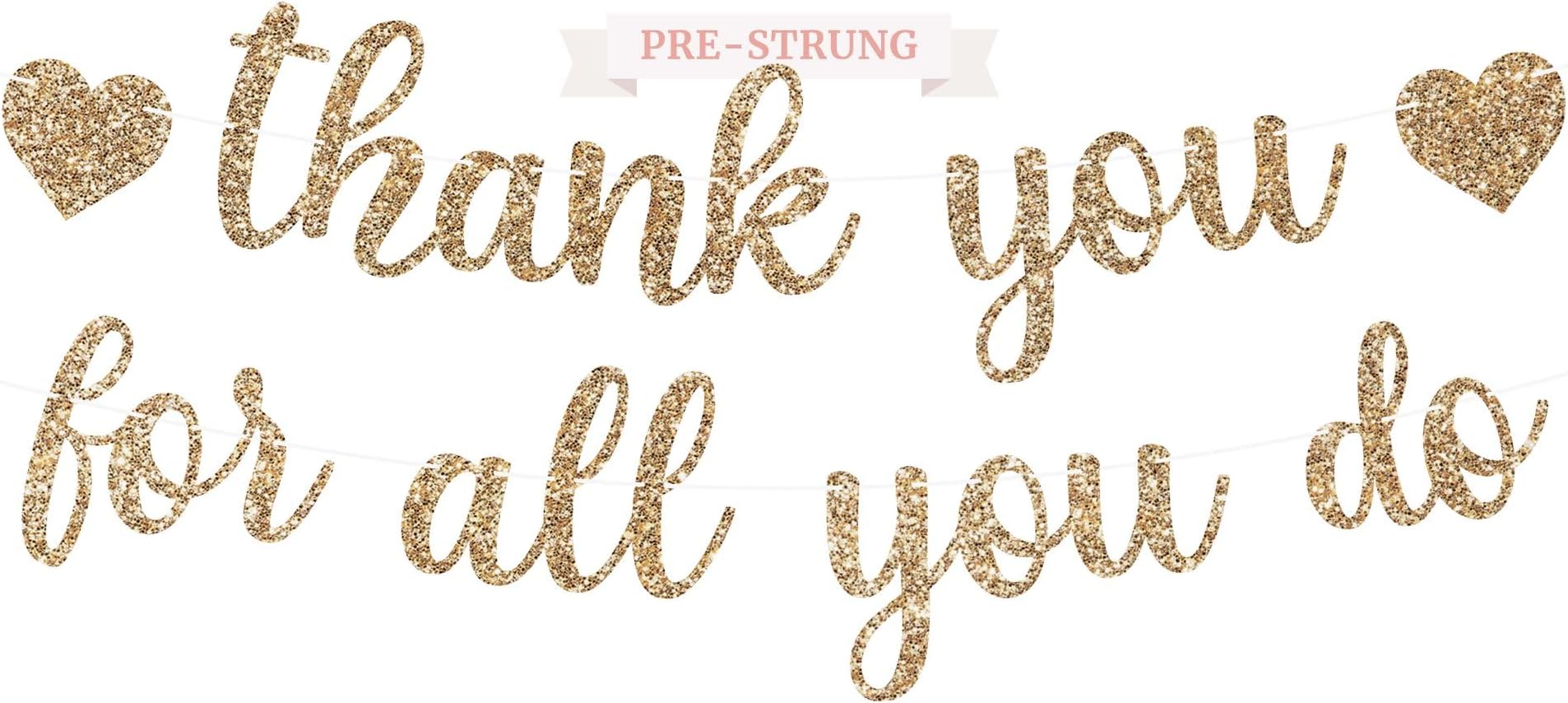 Teacher Appreciation Decorations Banner Glittery Thank You Teachers We Appreciate