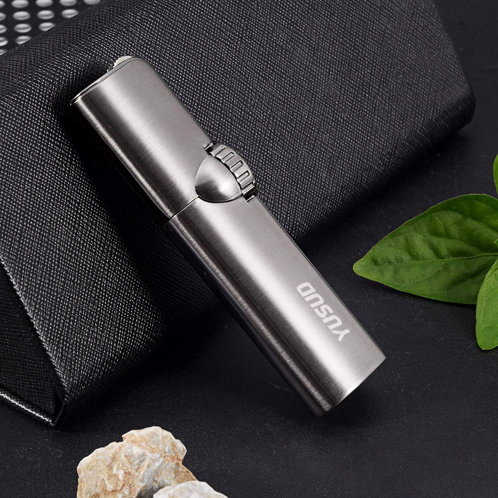 Buy Yusud Torch Cigar Lighter, Butane Fuel Refillable, Blue Fire Jet