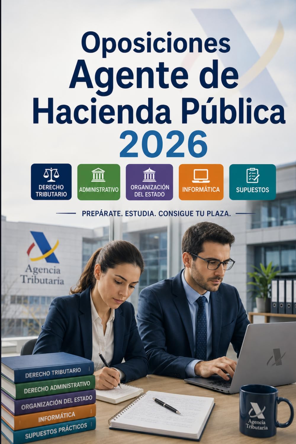 Oposiciones Agente de Hacienda Pública 2026: Agencia Tributaria C1 con derecho tributario, administrativo, organización del Estado, informática y supuestos prácticos