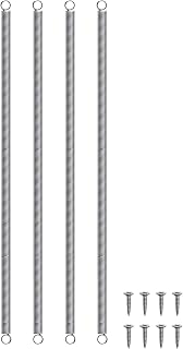 TonGass (4-Pack) 1 ft Stainless Steel RV Screen Door Spring Closure Kit Universal Fit for Square and Radius Screen Corners Double Action Spring Returns Door to Close Position - 4 Springs & 8 Screws