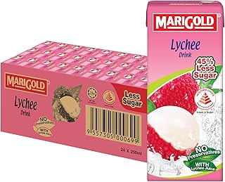 MARIGOLD Lychee Less Sweet, 250ml, Case of 24