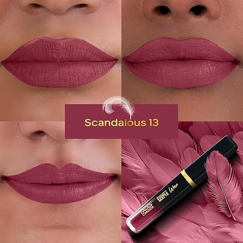 FACES CANADA Comfy Matte Wow Liquid Lipstick - Scandalous 13, 3.8ml | One Swipe Application | Highly Pigmented | Comfortable Wear | Glides Smoothly | Long Lasting | Transferproof