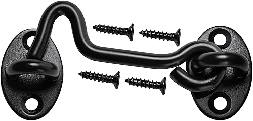 Cerradura de puerta de granero de 4 pulgadas, cerradura de puerta corredera con tornillos, pestillo de puerta de metal resistente al óxido, pestillo