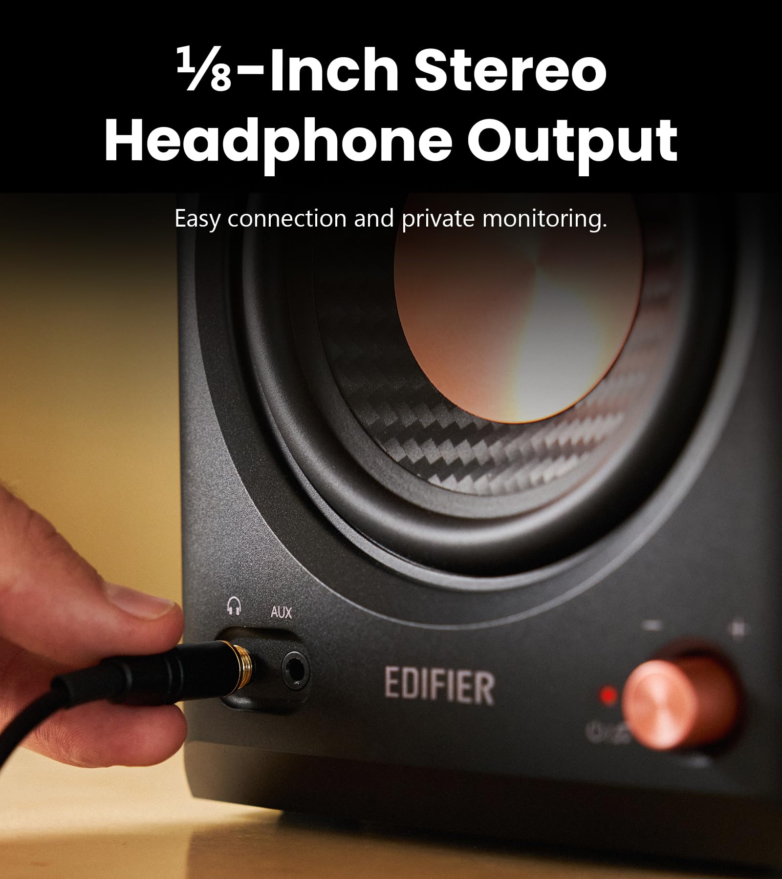 Edifier MR4.5 aktive Studio-Lautsprecher | Hi-Res Monitor 80 Watt | XLR, TRS, RCA + AUX | Bluetooth 6.0 Multipoint | LDAC-Wireless 24 bit/96 kHz | ConneX-App | EQ + Front-Regler (Schwarz)
