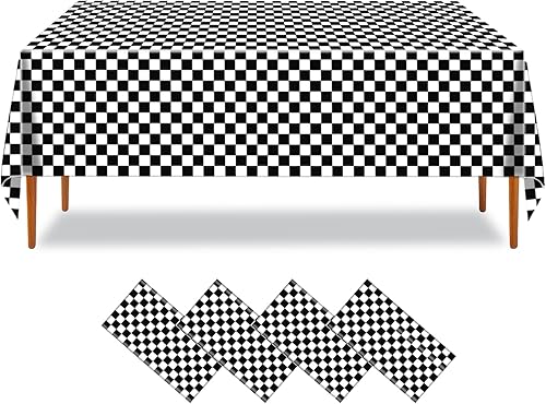 Miniatura 62 de Paquete de 4 manteles de plástico verde salvia, 54 x 108 pulgadas, desechables, impermeables, rectangulares para mesa, para boda de novia, fiesta de