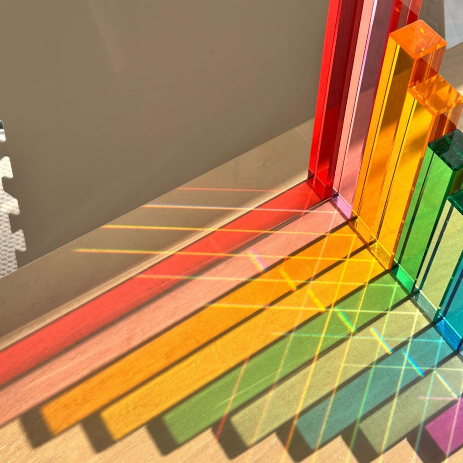 Giocattolo a con Blocchi Lisci Blocchi in Acrilico Creativi Gioco Sensoriale per Asilo