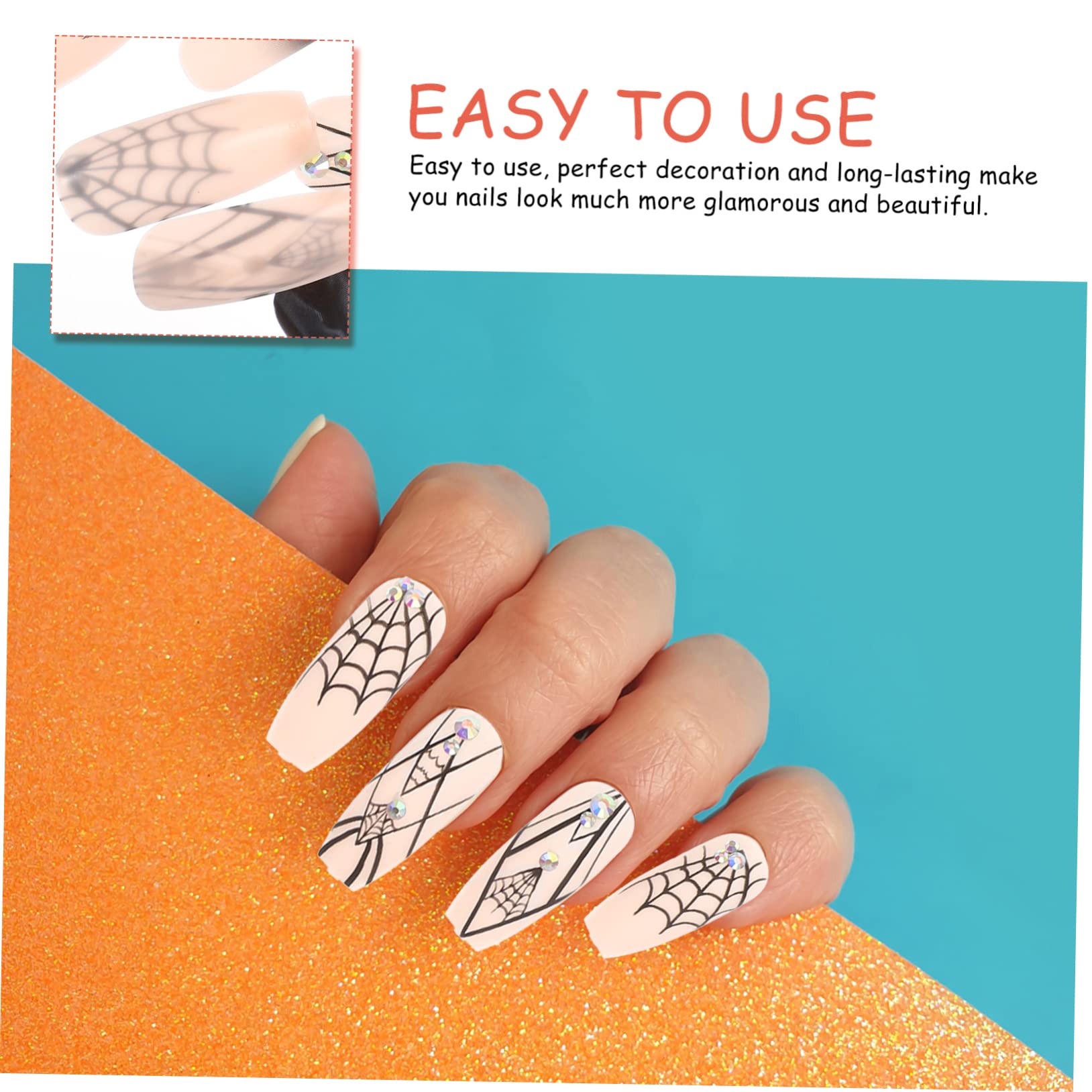 Ipetboom 5sets Unghie Per Halloween Decorazioni Unghie Adesive Facili Usare Per Manicure Festive Nail Art Per e