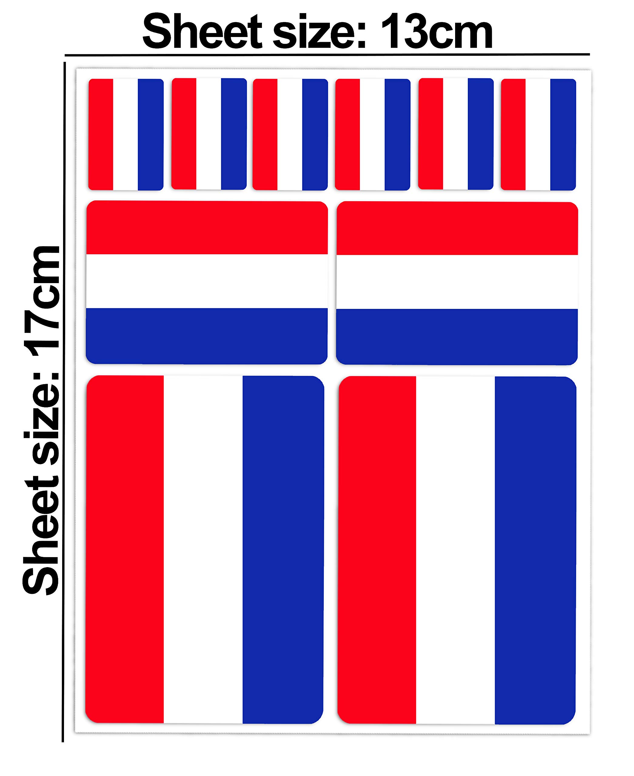 10 Adesivi In PVC Bandiera USA Thin Blue Line, Resistenti Alle Intemperie, Per Auto E Moto - 3