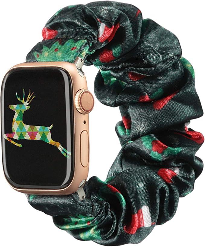 TOYOUTHS Compatibile con Apple Watch Band Scrunchies 38/42 mm Panno morbido  tessuto stampato Bracciale Donna Oro Rosa IWatch Carino Elastico Scrunchy  Band 40/44mm Serie SE 6 5 4 3 2 1 : Amazon.it: Elettronica