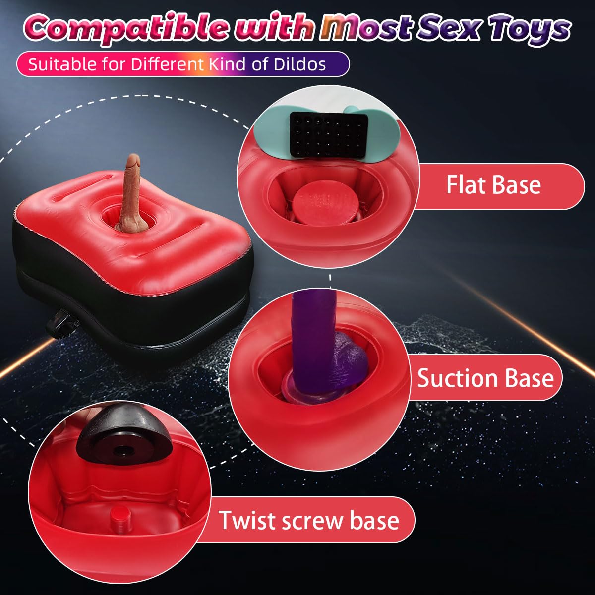 Amazon.com: Dildo Mount Sex Pillow for Women, Inflatable Dildo Cushion Sex  Position for Adults, Sex Toys for BDSM Game, Sex Furniture for Bedroom :  Health & Household