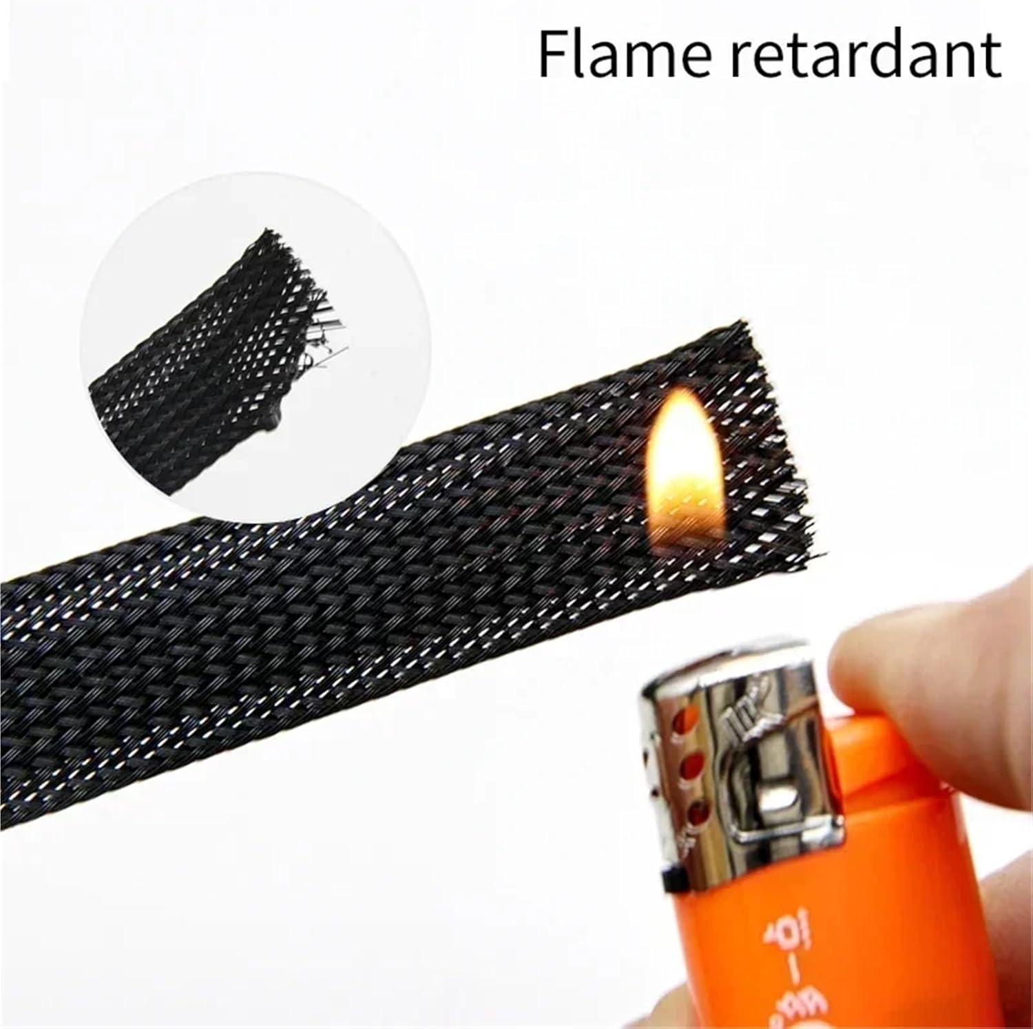 Black Green Braid Sleeve High Density Sleeving Cable Wrap Sheath for Electric Cables for Pets, Bite-Resistant Cable(16mm,10 Meters)