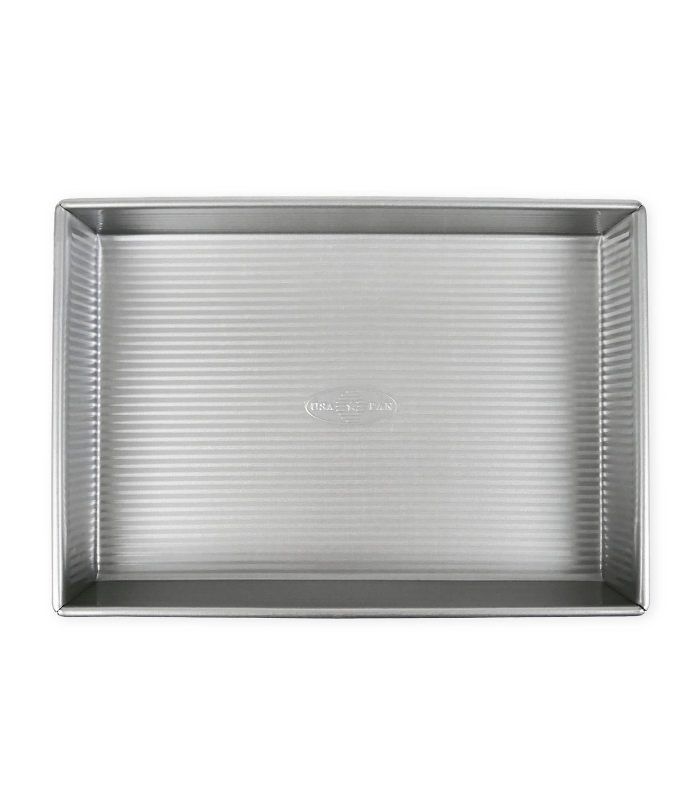 USA Pan 1110RC naczynie do pieczenia nieprzywierająca prostokątna forma do ciasta, stop, stal aluminiowana