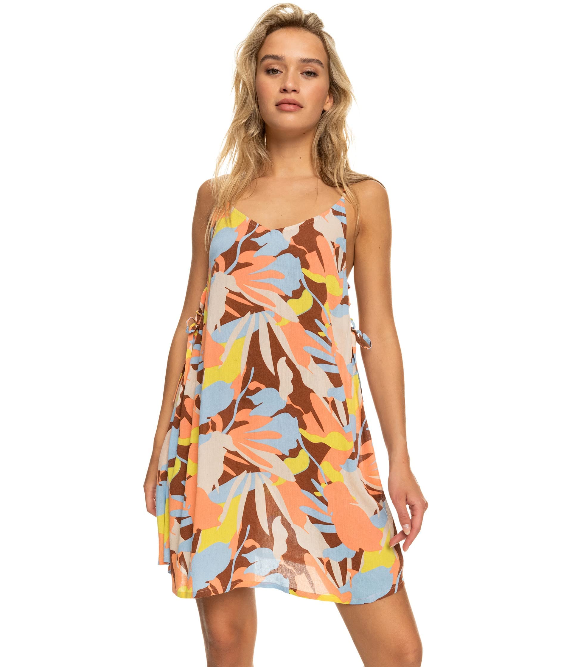 Beachy Vibes Cover-Up Dress Rustic Brown Floraldelic 2XL