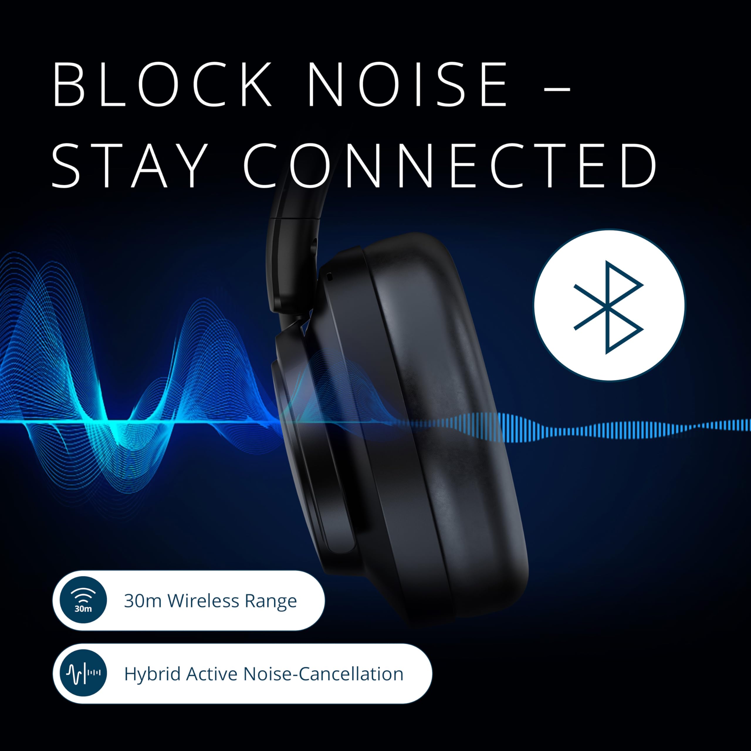 Słuchawki Kensington H950 USB‑C®/USB‑A – przewodowy zestaw słuchawkowy nauszny z mikrofonem ENC, Plug & Play do Windows/Mac/PC/urządzeń mobilnych, czarny, K97469WW
