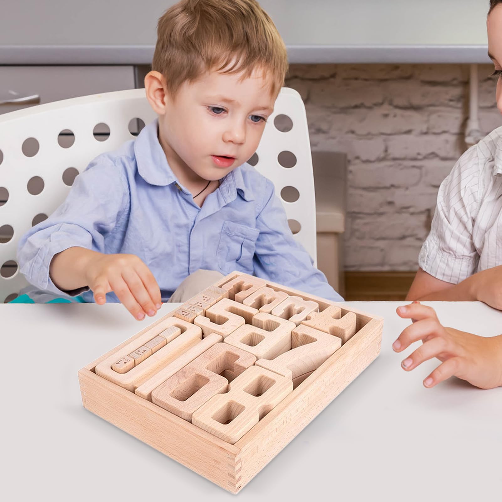 Generisch Zahlenbausteine Holz-Zahlenblöcke, Zählen, Stapeln, Mathe | Feinmotorische Entwicklung Pädagogisches Sortier- und Bauspiel für Vorschulkinder und Kleinkinder zum Frühlernen
