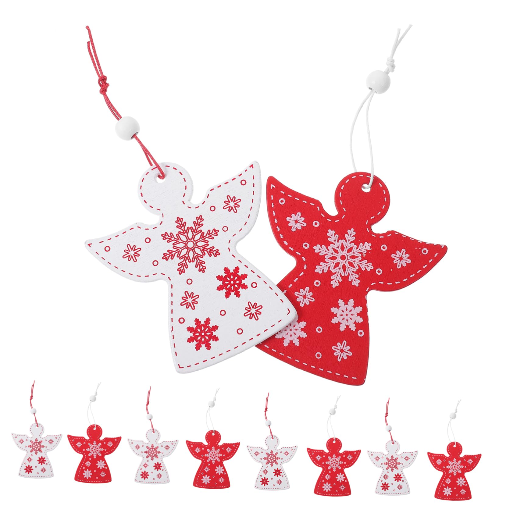TEHAUX 100 Uds Adorno De Ángel Colgante De Navidad Accesorios De Madera Para Fiesta De Navidad Colgante De Ángel De Navidad Colgantes De Ángel De Navidad