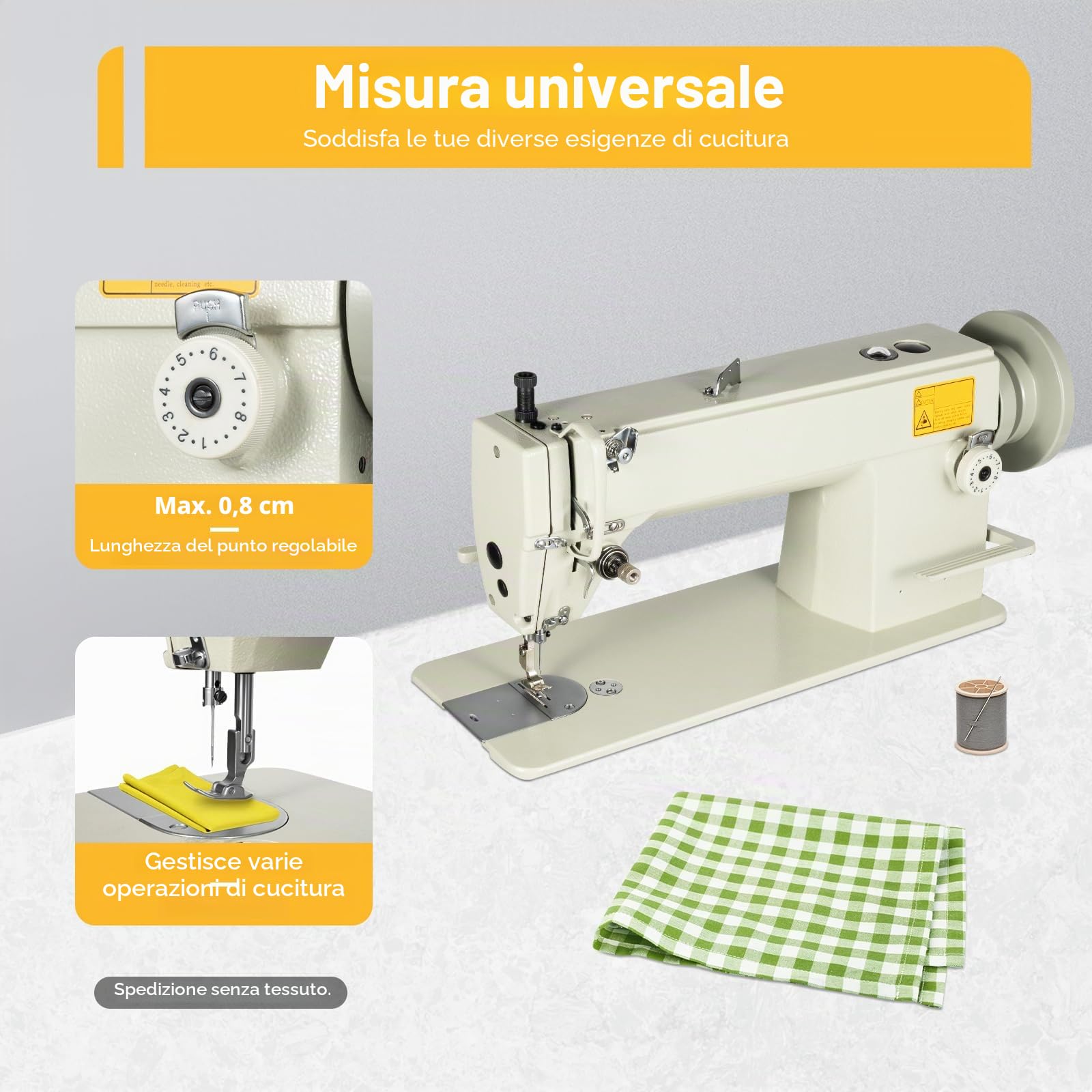 Macchina da cucire Industriale Macchina da cucire Puntino Regolabile Velocità massima 3000S.P.M. Spessore Materiale Pelle Macchina da cucire Heavy Duty per Jeans
