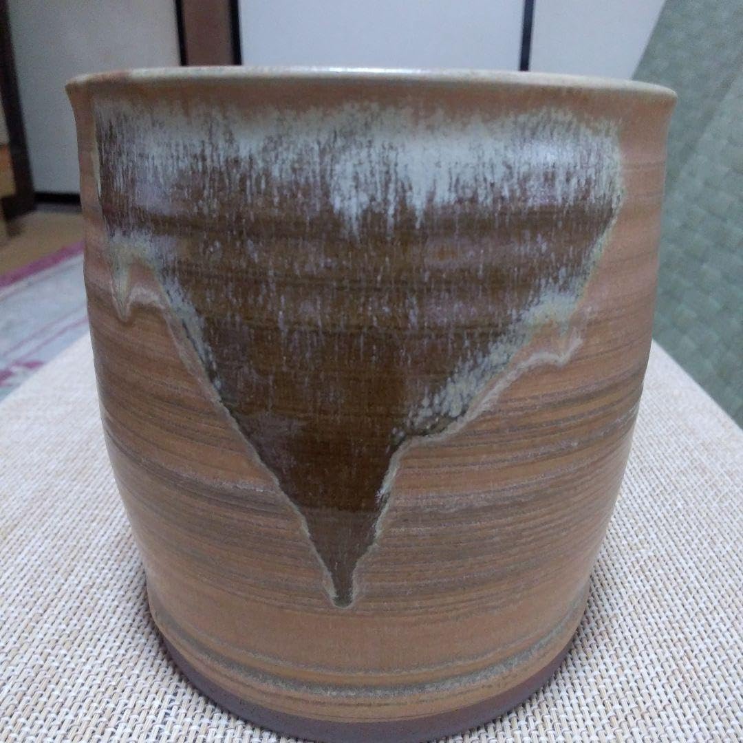 水指　『加藤春永造』『高取釉』『一重口水指』茶道具 茶道具 水指し 加藤春永水指 『加藤春永造』『高取釉』『一重口水指