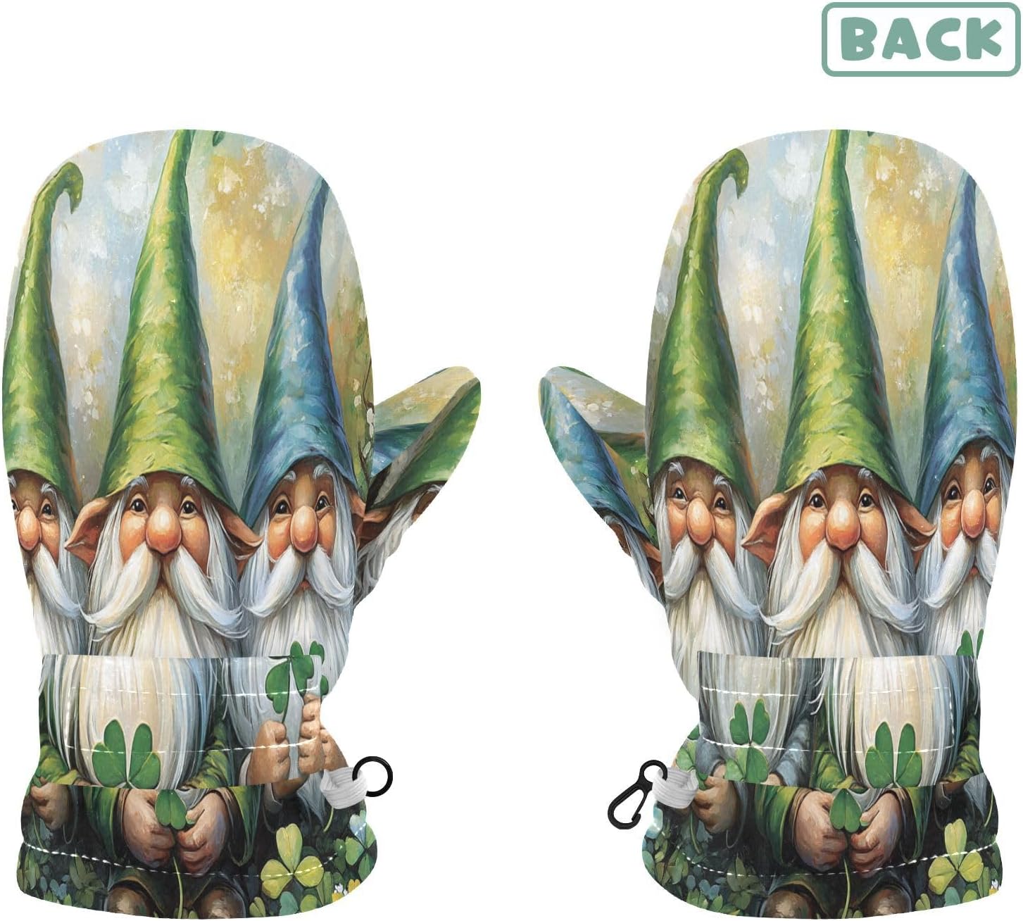 Gnome St Patrick Toddler Mittens Infant Warm Mittens Kids Snow Gloves Fleece Lined for Baby Girls S