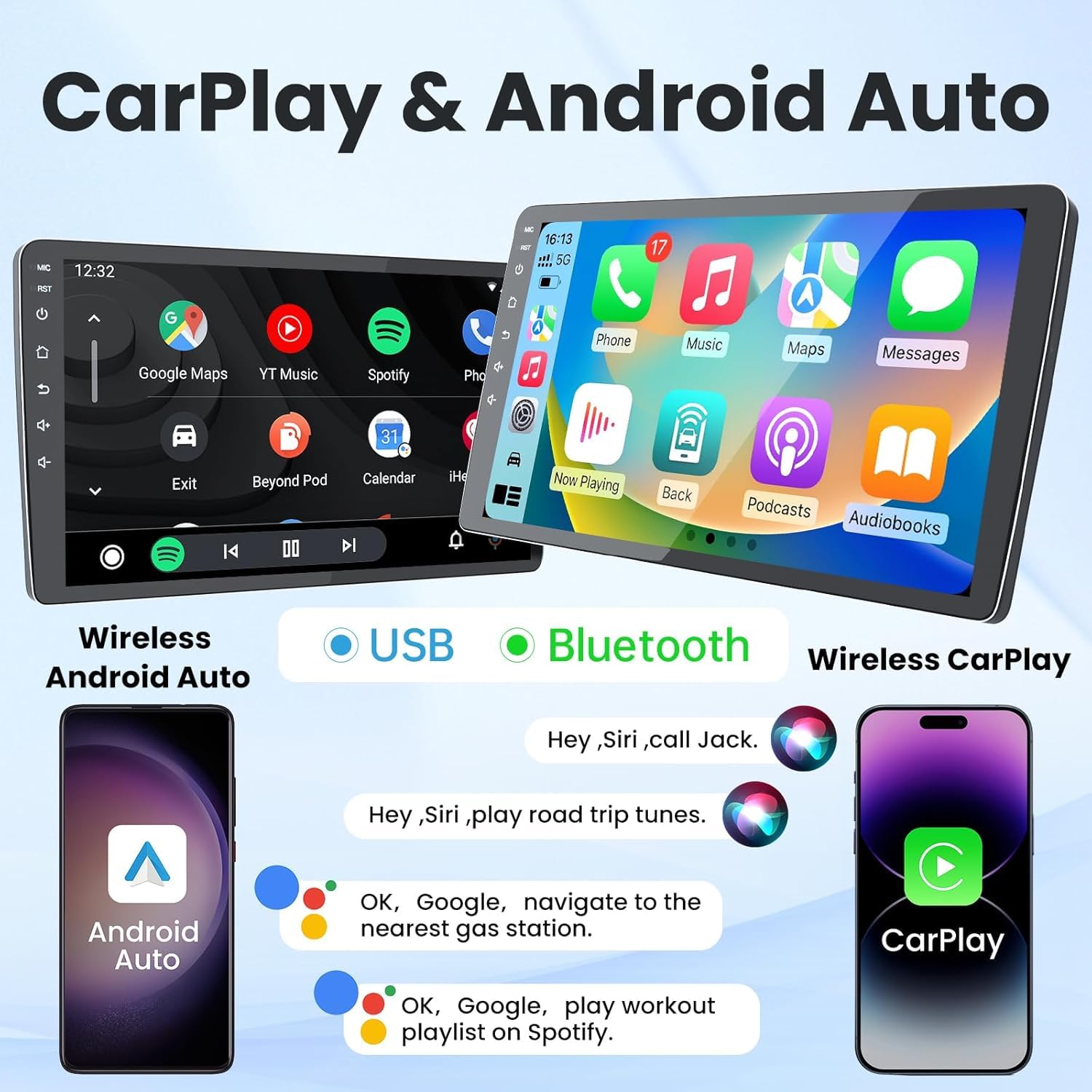 Android 15 Autoradio – 9 Inch Touchscreen – Voor Ford Transit Custom 2015-2021 – GPS, CarPlay, 4G, WiFi, 2G+32G, 8-core