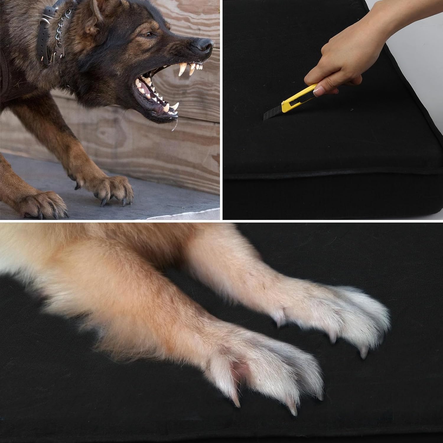 review Indestructible Dog Beds Chew Proof Large Dogs,Durable Dog Bed for Aggressive Chewers with Removable Cover,Waterproof Tough Crate Mats for Dog Cages Chew Proof for Crate Kennel Black for 42