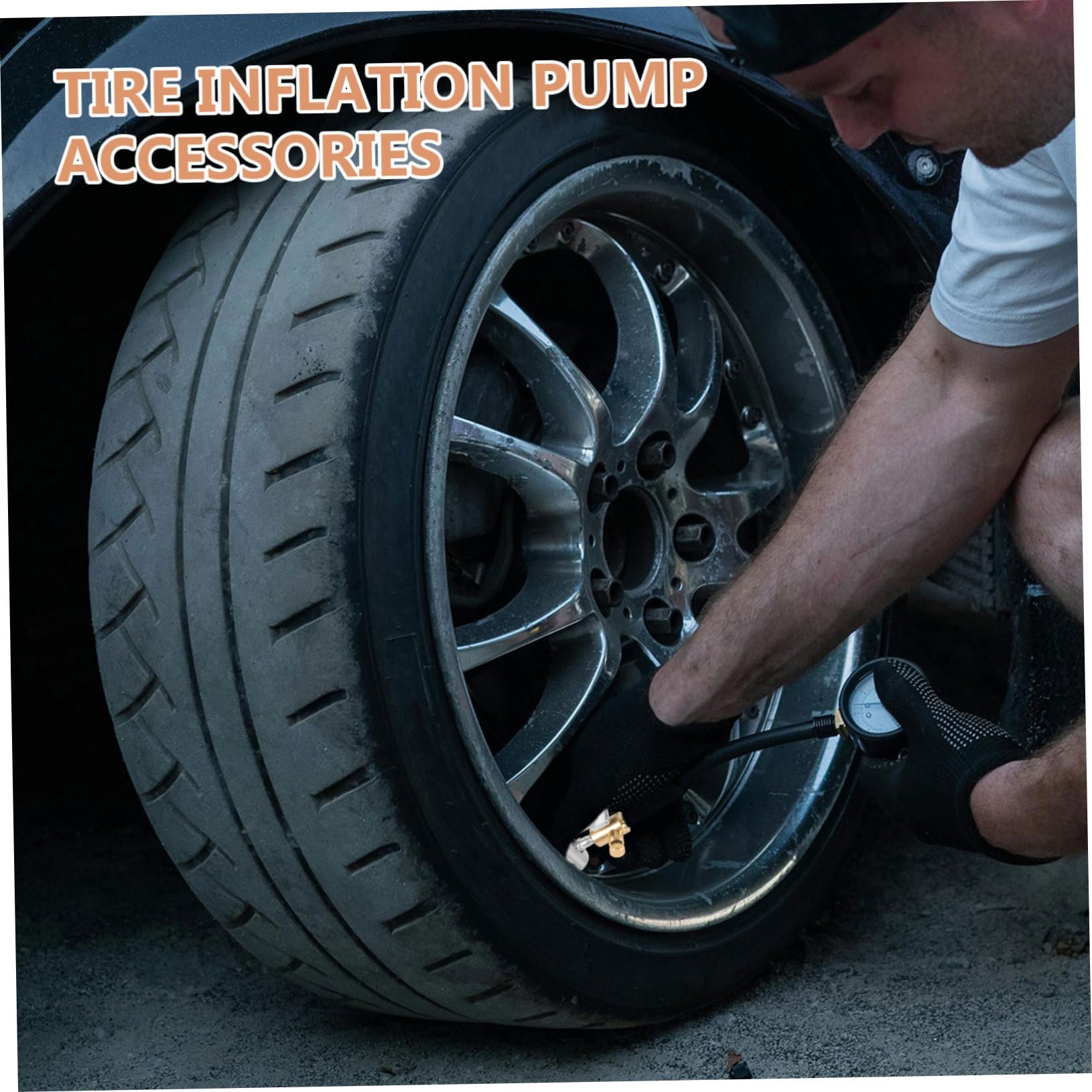 SOESFOUFU 2 Pack Locking Tire Air Chuck Quick Connect Air Inflator Nozzle for Car Bike Motorcycle Auto Inflator Accessories