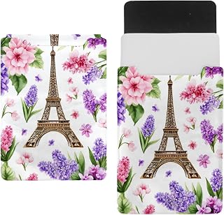 Funda protectora para portátil de 14 pulgadas, impermeable, delgada, para tablet, portátil, Torre Eiffel, color lavanda y lilas