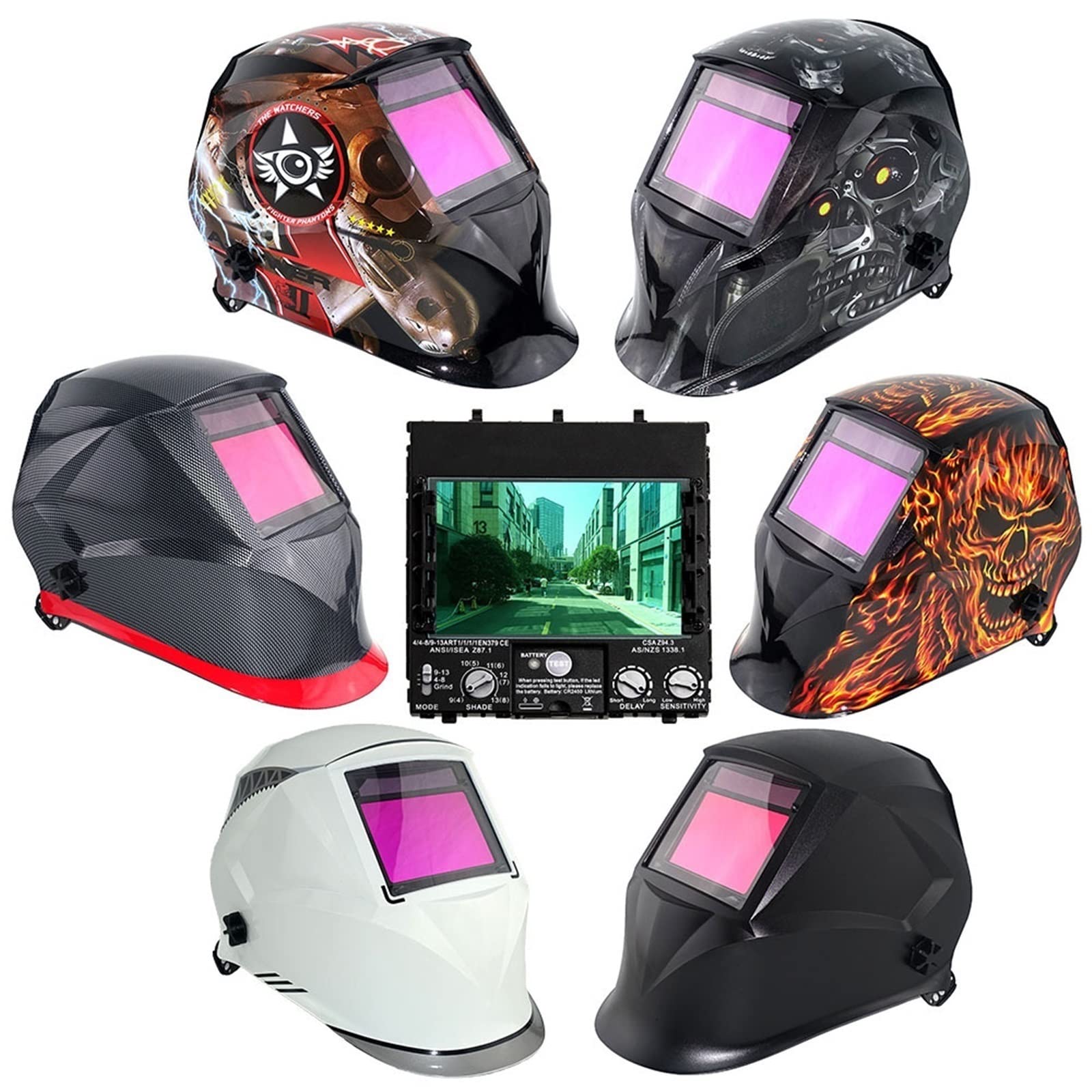 Amazon.co.jp: 溶接面 プロの溶接ヘルメット 100*65 ミリメートル 1111
