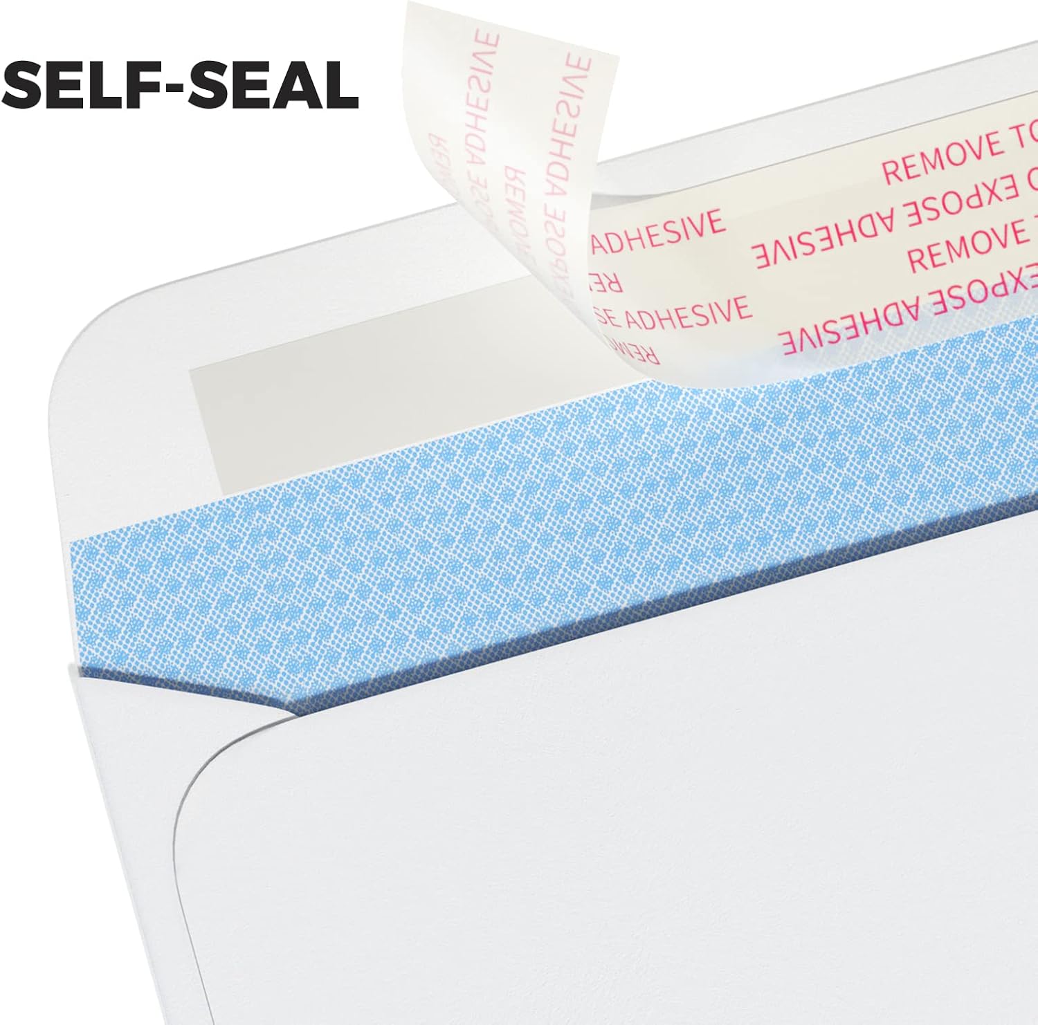 #10 Envelopes Self Seal Security Tinted Envelopes for Privacy & Business, Peel and Seal, NO Window, Letter Size 4-1/8 x 9-1/2 Inches, 24 LB,White (50 pack)