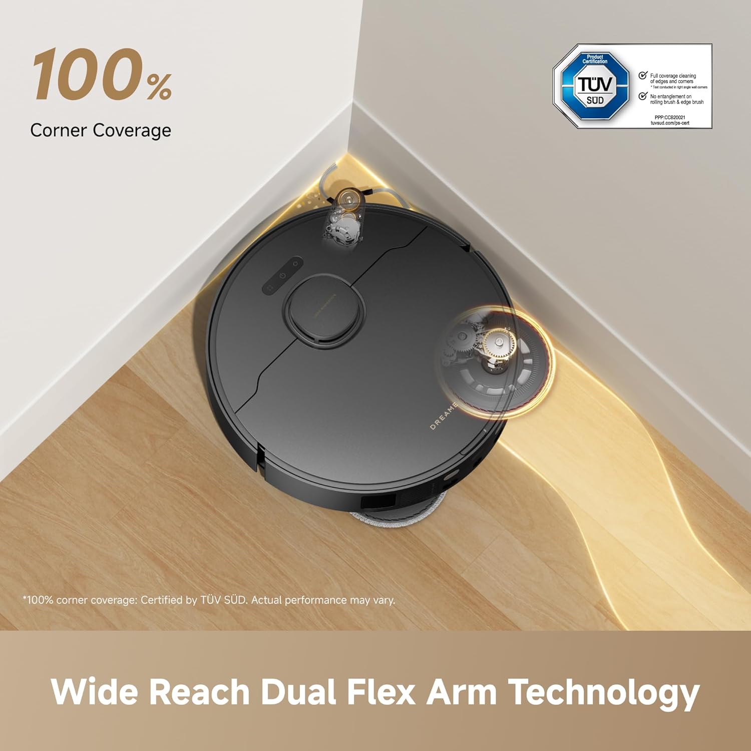DREAME L60 Ultra FE Robot Vacuum and Mop, Auto-Empty and 100℃ Self-Cleaning Mop, 30,000Pa Suction, Obstacle Avoidance and 360° Navigation, Corner to Edge Deep Cleaning, TriCut Brush, Black