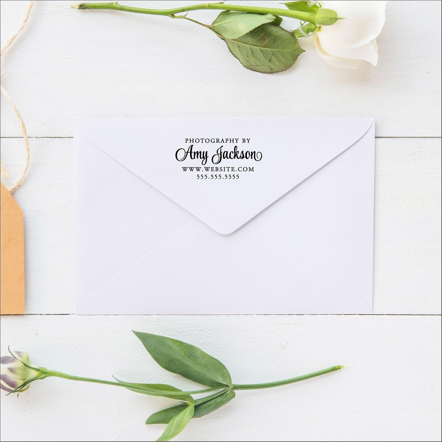 Self Inking Return Address Stamp - Custom 4 Line Personalized Address Stamp for Envelopes, Wedding Invitations, Business, Mailing Labels (Wentworth)