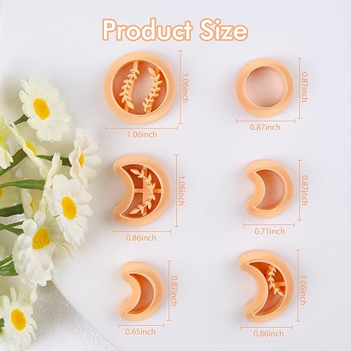 Miniatura 9 de Puocaon Cortadores de aretes de arcilla floral  9 formas de cortadores de arcilla polimérica para la fabricación de joyas de arcilla polimérica para