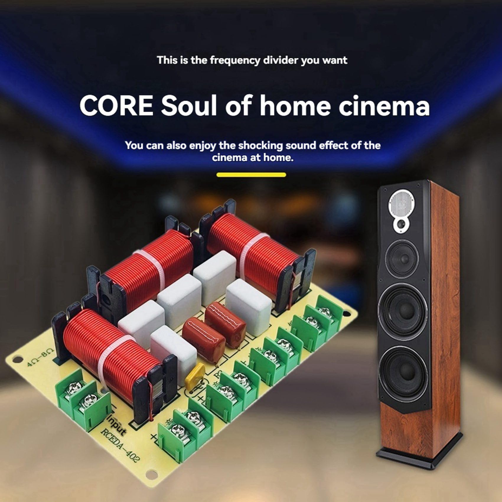 Haut-Parleur Audio 200 W 4 Voies Crossover Double Diviseur de Fréquence KTV