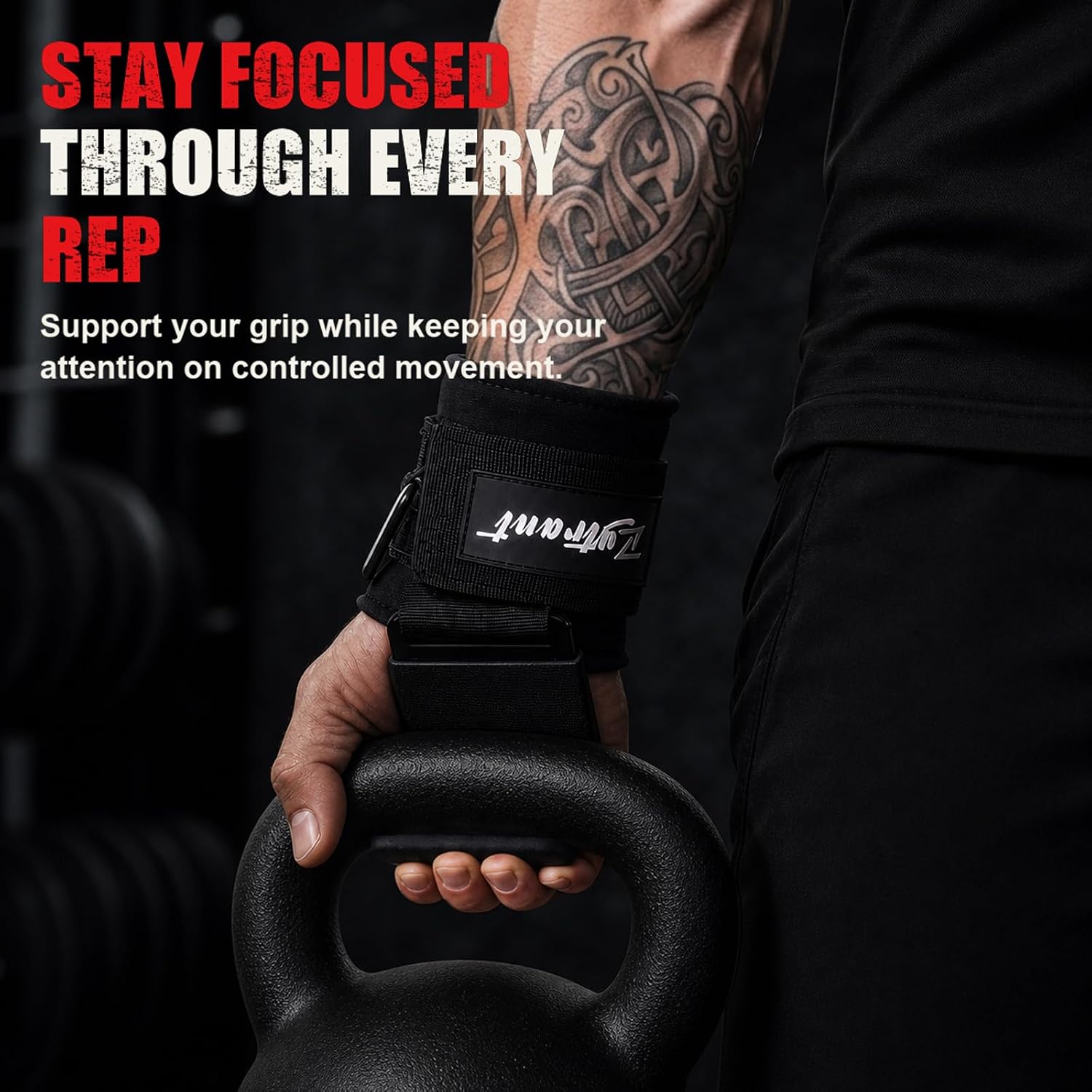 Weight Lifting Hooks with Triangle Ring for Deadlifts and Cable Workouts | Grip Support, Wrist Comfort, Cable Workout Options, Multi-Exercise Versatility