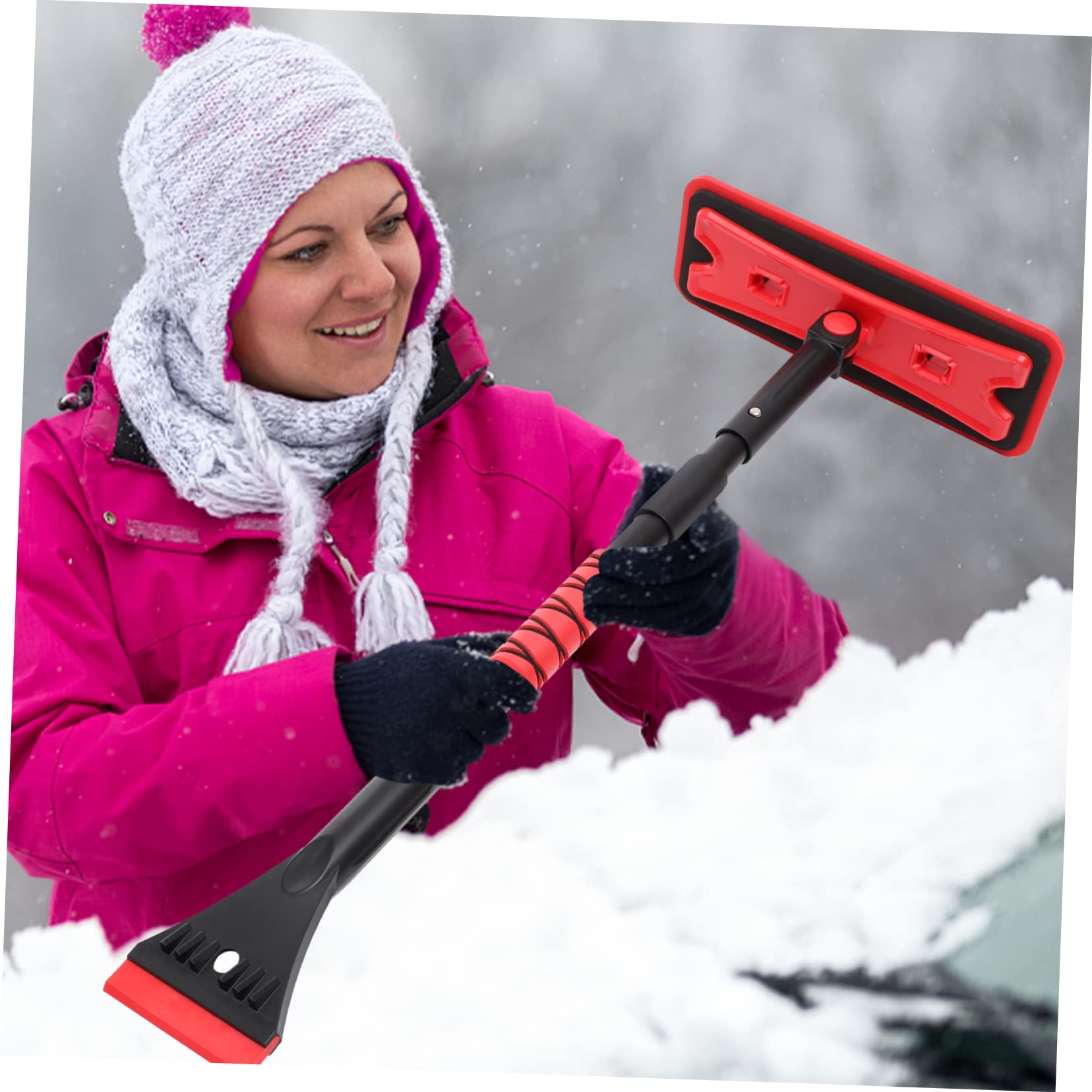 Toddmomy Grattoir à Glace et Brosse pour Voiture, Balai à Neige