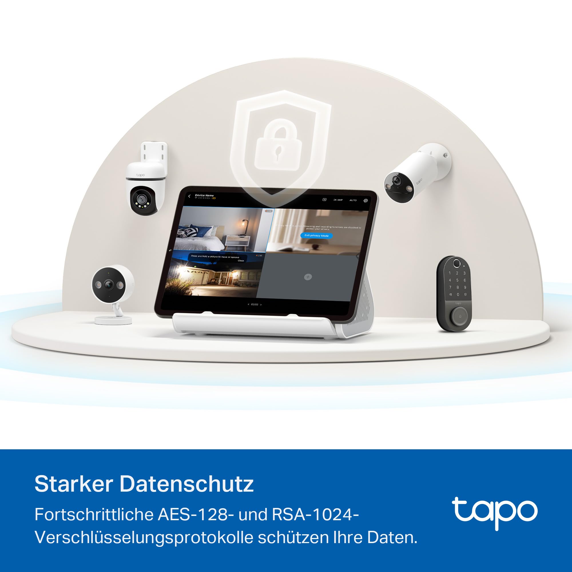 Tapo H500 CentralHub, 16GB integriert, Speicher erweiterbar auf bis zu 16TB, unterstützt 16 Kameras & 64 Sensoren, lokaler Speicher, HDMI, 5 GHz WLAN/Ethernet, integrierter Alarm, Matter