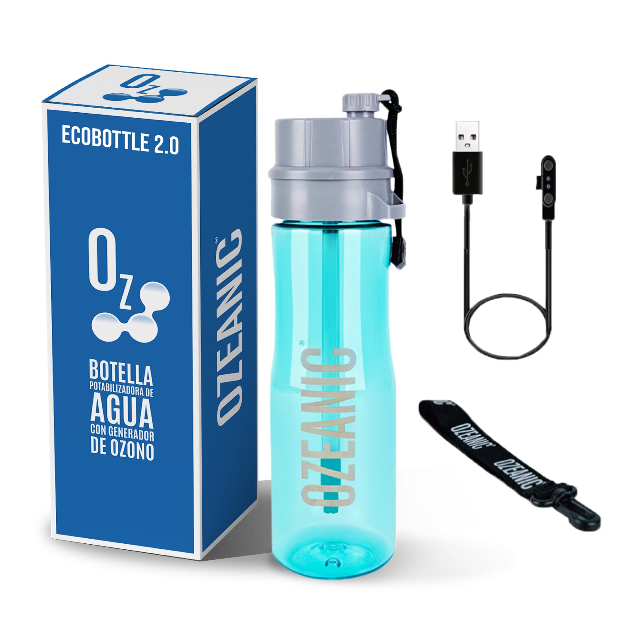 Bouteille purificatrice d'eau Haute capacité pour Boire de l'eau Propre à Tout Moment et en Tout Lieu