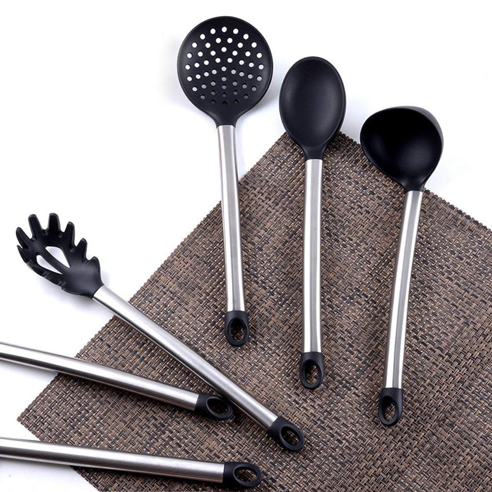 Ensemble d'ustensiles de cuisine en silicone, ensemble de spatule, ensemble de 6 pièces ensemble de spatule cuillère en silicone outils de cuisson antiadhésifs accessoires de cuisine