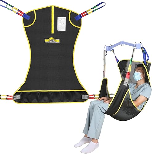 Miniatura 27 de Eslinga universal de elevación de pacientes de cuerpo completo, honda médica para colocación de cama y baño, eslinga de transferencia para ancianos