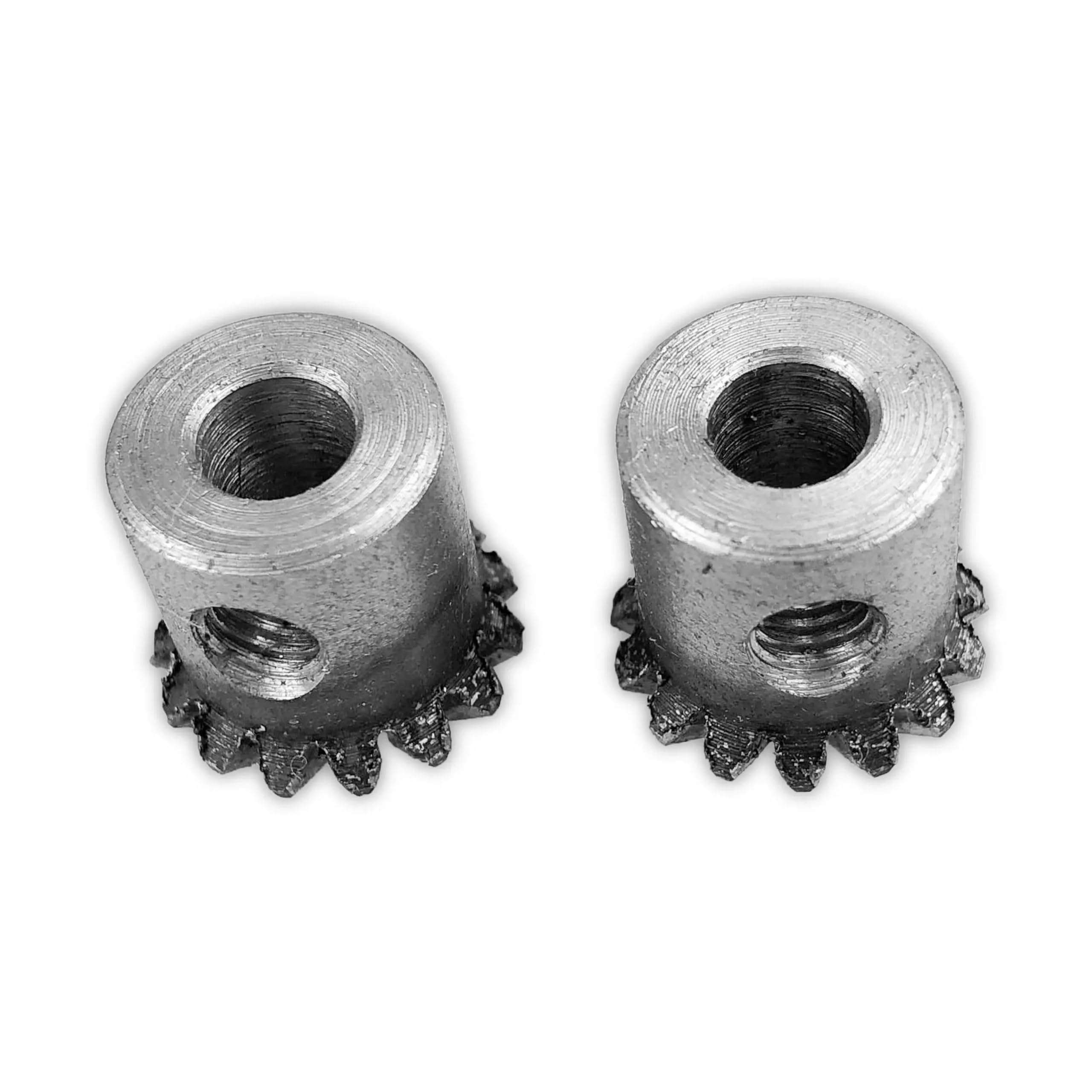 Ingranaggi conici da 15 denti 1M con foro interno 5 mm 6 mm 7 mm 8 mm in metallo 90 gradi 2 pezzi(7mm)