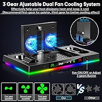 Vista 7 de Soporte de ventilador de refrigeración para Xbox Series X con luces RBG
