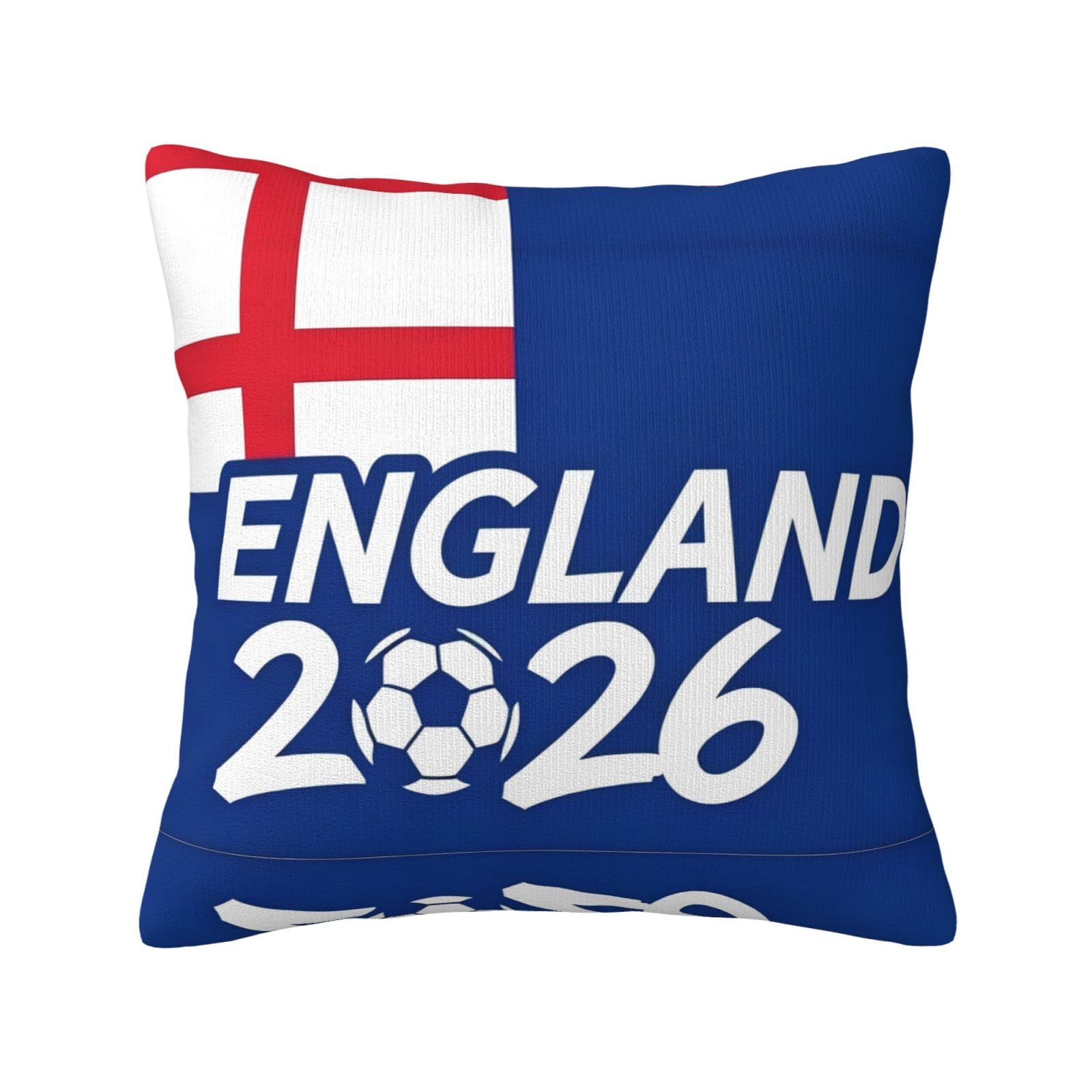 Soccer-Flag Print Decorative Throw Pillow Covers for Sofa, Outdoor and World Cup Celebrations